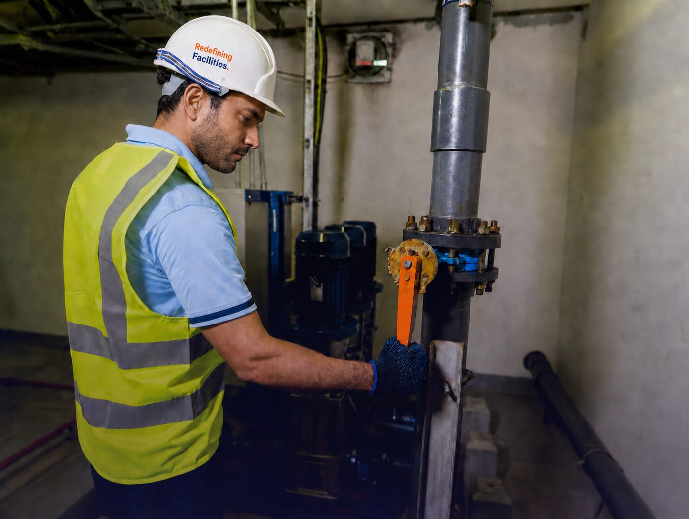 Orion Venture technician maintaining building plant